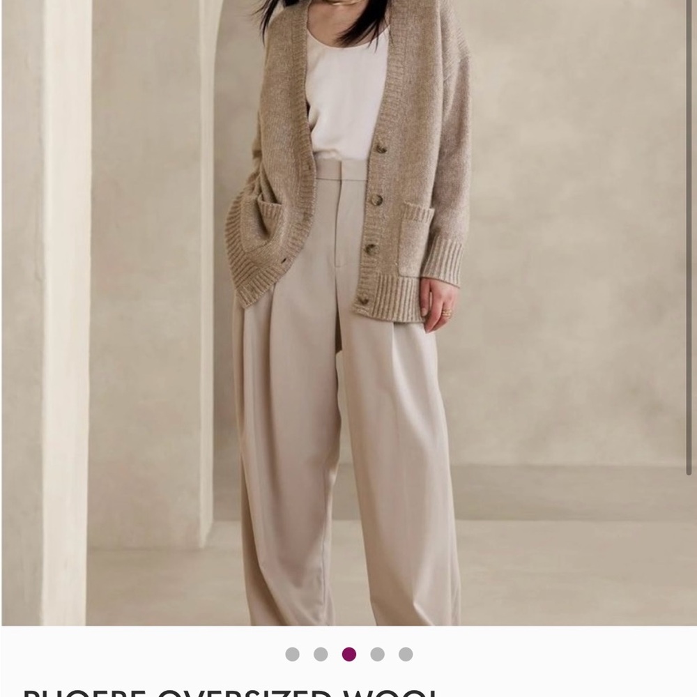 Phoebe wool-cotton oversized cardigan XS/S
